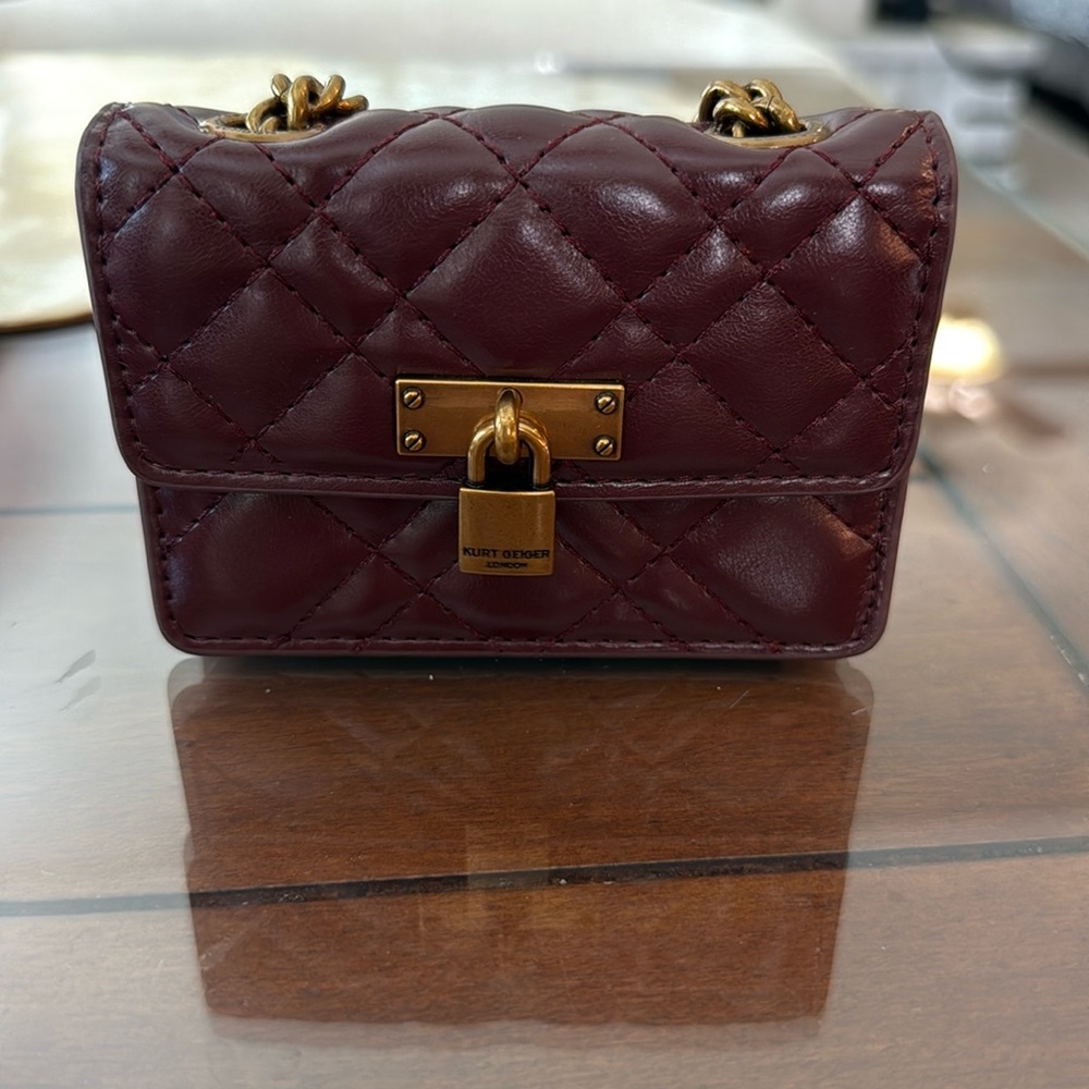 Kurt Geiger London Micro Brixton Crossbody Mini Bag In WIne
